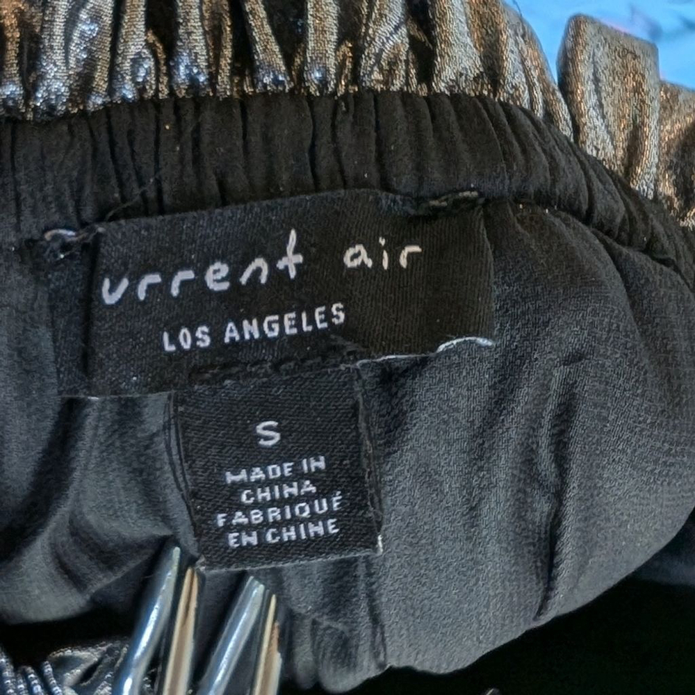 Current Air Metallic Tiered Pleated Mini Skirt Anthropologie Small - Picture 4 of 5